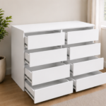 Chest of 4+4 Drawers – Premium Wooden Storage Unit - Chest of Four Drawers