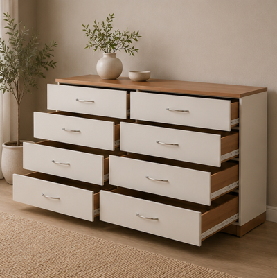 77476 Chest of 4+4 Drawers – Chest of 4 Drawers – Contemporary Bedroom Furniture - Image 1