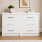 2 Bedside Tables - 2 Bedside Tables with 3 Drawers – Premium Stylish Side Tables - Image 5