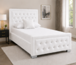 Hilton Single Bed – Luxury Modern Bedroom Bed - Premium Upholstered Headboard Bed - Image 2