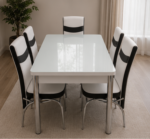Dining Table Set with 6 Chairs – Premium Contemporary Dining - Premium Wooden Dining Room Set - Image 5