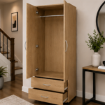 Luxury Two Door Wardrobe with Two Drawers - Two Door Wardrobe - Wardrobe with Drawers