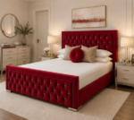 Double Bed Frame – Hilton Double Bed – Contemporary Fabric Upholstered Bed - Image 3