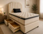 Double Divan Bed with Premium Fabric - Bed Base with Storage - Image 2