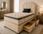 Double Divan Bed with Premium Fabric - Bed Base with Storage - Image 5