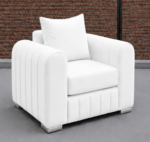 Modern 1 Seater Sofa - White 1 Seater Sofa - Image 2