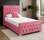 Single Bed Frame – Hilton Single Bed – Elegant Soft Headboard Bed - Image 2