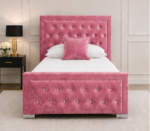 Single Bed Frame – Hilton Single Bed – Elegant Soft Headboard Bed