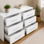 2 Bedside Tables - 2 Bedside Tables with 3 Drawers – Premium Stylish Side Tables - Image 2