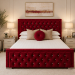 Hilton Super King Size Bed – Black Soft Cushion Designer Bed - Premium Soft Cushion Bed