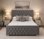 King Size Bed – Hilton King Size Bed – Grey Stylish Large Bedroom Bed - Image 2