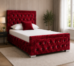 Hilton Single Bed – Modern Designer Upholstered Bed - Stylish Bedroom Bed for Compact Spaces - Image 2