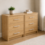2 Bedside Tables with 3 Drawers – Modern Bedroom Furniture - Tables with 3 Drawers - Image 2
