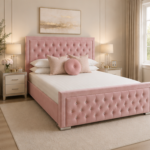 Hilton King Size Bed – Pink Stylish Comfortable Bed -  King Size Bed