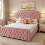 Modern Double Bed Frame – Soft & Stylish Design - Hilton Double Bed – Luxury Comfort Bedroom Bed