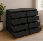 4+4  Chest of Drawers – Elegant Contemporary Drawers - Stylish Bedroom Furniture Set