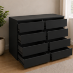 4+4  Chest of Drawers – Elegant Contemporary Drawers - Stylish Bedroom Furniture Set