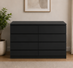 4+4  Chest of Drawers – Elegant Contemporary Drawers - Stylish Bedroom Furniture Set - Image 2