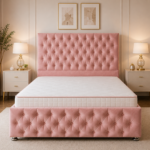 Luxury Upholstered Double Divan Bed Frame – Soft & Durable