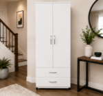 2 Door Wardrobe with Two Drawers - Wardrobe with Two Drawers - Image 3