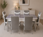 Dining Table Set with 6 Chairs – Elegant Modern Dining Set - 6 Seater Dining Table – Modern Stylish Dining Set