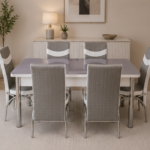 Dining Table Set with 6 Chairs – Elegant Modern Dining Set - 6 Seater Dining Table – Modern Stylish Dining Set