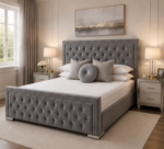 King Size Bed – Hilton King Size Bed – Grey Stylish Large Bedroom Bed - Image 5