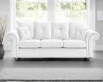 White 3 Seater Sofa - Ashwin Stylish 3 Seater Sofa