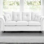 White 3 Seater Sofa - Ashwin Stylish 3 Seater Sofa