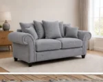 Living Room 2 Ashwin Grey Seater Sofa - Image 2