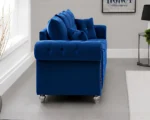 Blue Fabric 3 Seater Ashwin Sofa - Image 3