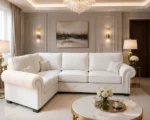 4 Seater Sofa - Ashwin Sofa - Ashwin 4 Seater Sofa - White 4 Seater Corner Sofa - Image 2