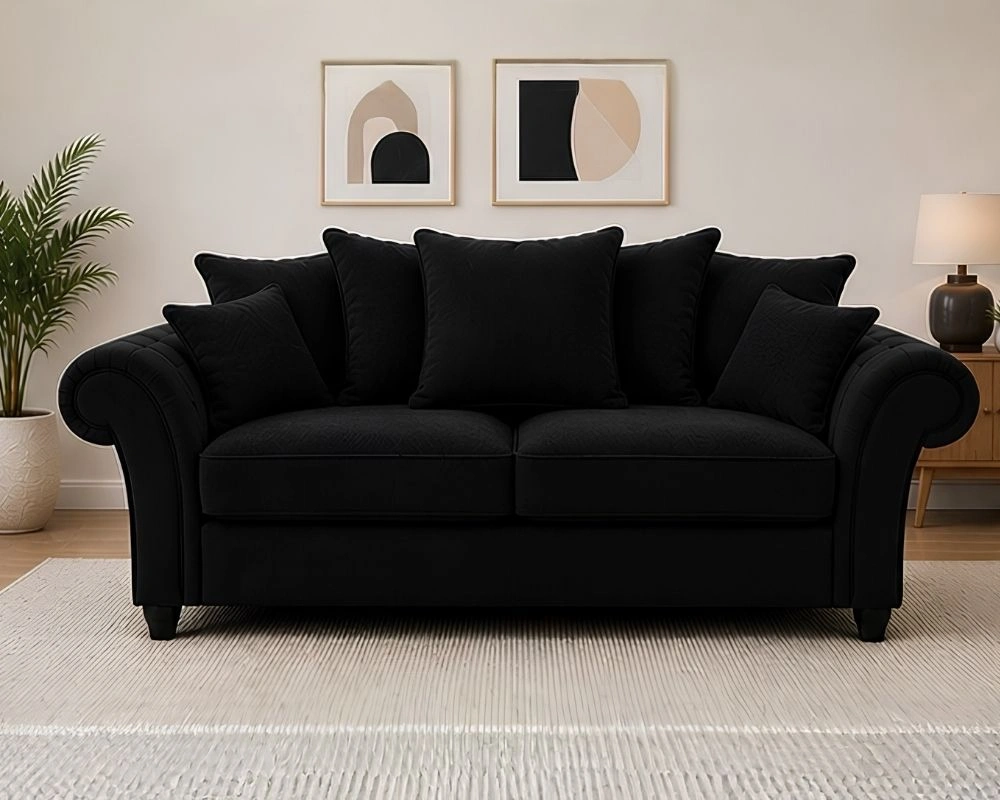 Ashwin Luxury Home Seating Modern 2 Seater Sofa - Image 1