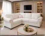 4 Seater Sofa - Ashwin Sofa - Ashwin 4 Seater Sofa - White 4 Seater Corner Sofa