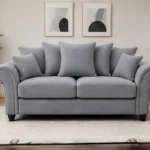 Living Room 2 Ashwin Grey Seater Sofa