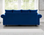 Blue Fabric 3 Seater Ashwin Sofa - Image 4