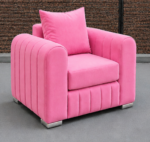 1 Seater Sofa - Pink Dylan Sofa - One Seater Sofa - Image 2