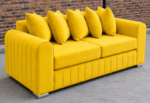 Living Room 2 Seater Sofa - Comfortable 2 Seater Sofa - Yellow Sofa - Image 3