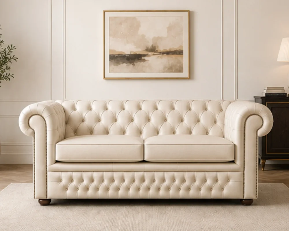 Chersterfield 3 seater Chesterfield 2 Seater Sofa - Modern 2 Seater Sofa - - Image 1