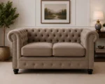 Chesterfield Two Seater Fabric Sofa