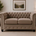 Chesterfield Two Seater Fabric Sofa