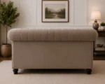 Chesterfield Two Seater Fabric Sofa - Image 4