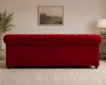 Chesterfield Modern 3 Seater Red Sofa - Image 3