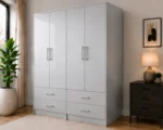 Modern Bedroom Wardrobe with 4 Drawers - Wardrobe with Drawers for Bedroom - Image 2