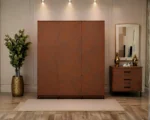 6 Door Wardrobe with Drawers - Wooden Wardrobe with Drawers - Wardrobe with 2 Mirrors - Image 3