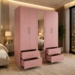 Premium Modern 5 Door Wardrobe | Mirror & 4 Drawers for Stylish Storage
