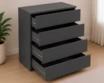 Premium Wooden Bedroom Cabinet - Chest of 4 Drawers - Image 3