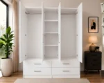 Elegant Bedroom Organizer Wardrobe - 4 Door Wardrobe with 4 Drawers - Image 3