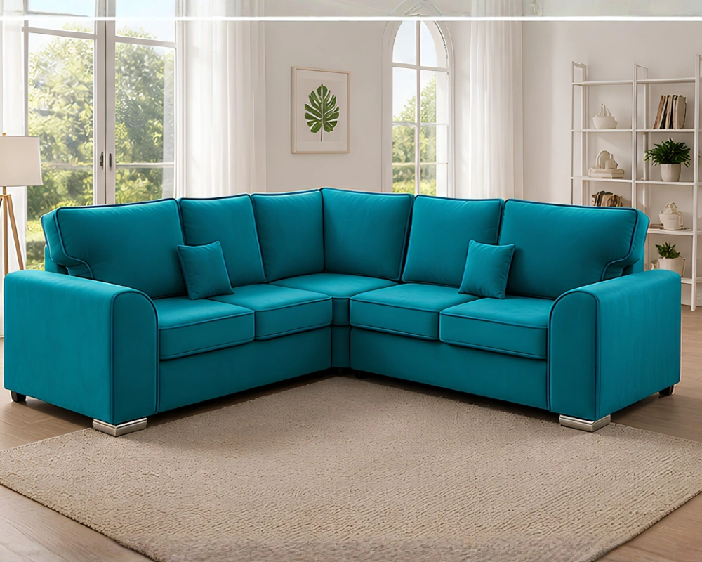 Dylan Sofa UK Contemporary Fabric Couch 5 Seater Corner Sofa – Stylish & Durable Design - Modern Living Room Choice - Image 1