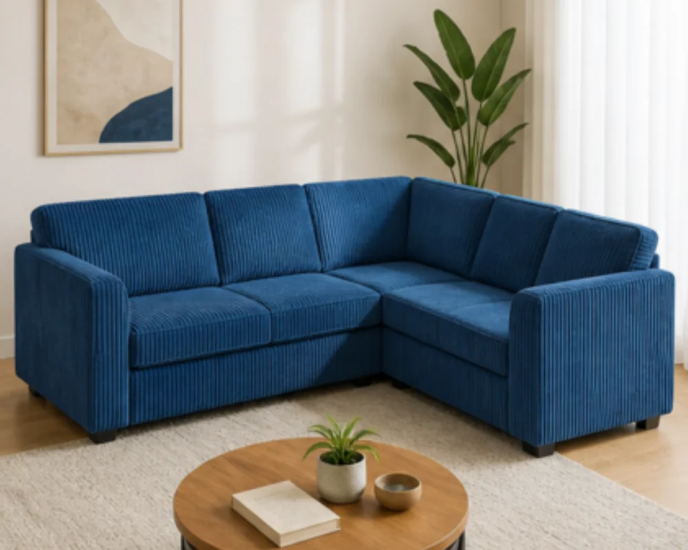 Earth Tone Living Room Trend 2026 Dylan 5 Seater Corner Sofa – Soft Cushioned Comfort - Image 1